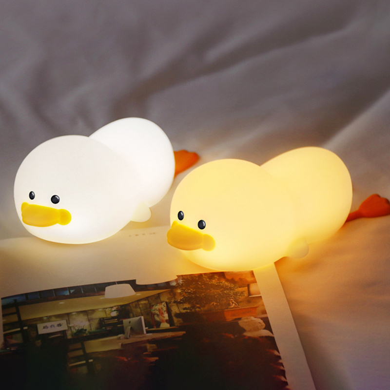 Custom Birthday Kids Gift Led Night Lamp Cartoon Animal Touch Control Color Changing Silicone Night Lights