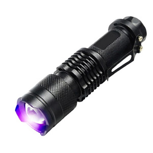 Free Logo Led Torch Light 395nm 365nm Black Light Pet Money Scorpion Detectors Inspection UV Flashlight