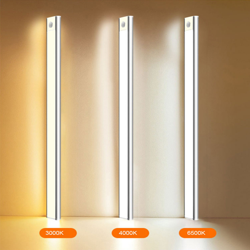 Ultra-thin Usb Rechargeable Led Sensor Light Magnetic Wall Mounted Motion Sensor Under Cabinet Led Lights