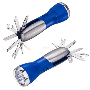 Gift Promotion Torch Light Cheap Lamp 3 AAA Dry Batteries Easy Operation 9+1 Led Multi-tool Flashlight