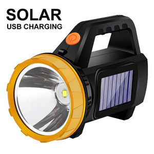 Portable High Power Ipx6 Waterproof Abs Plastic Small Rechargeable Led Solar Emergency Light For Outdoor