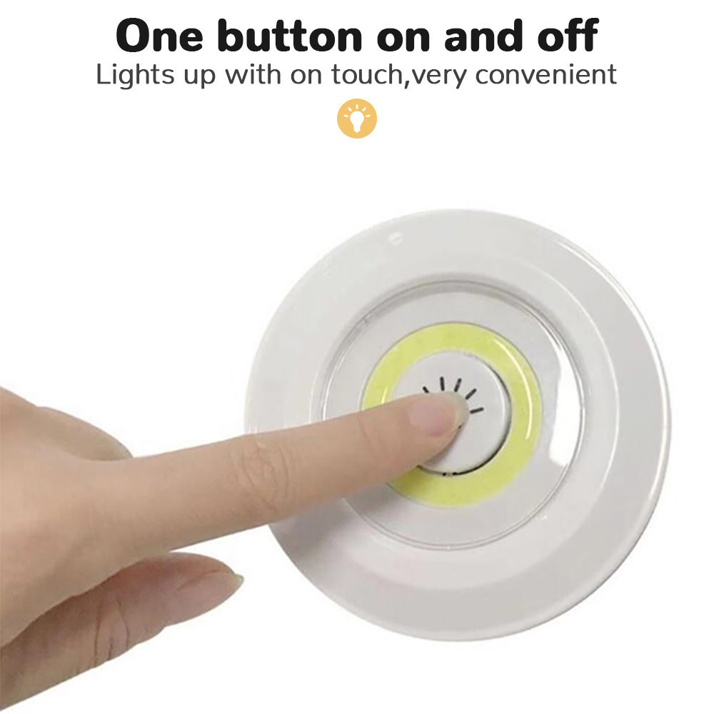 4 Inch Battery Operated Adjustable Brightness Timer Small Puck Night Light With Remote Controller