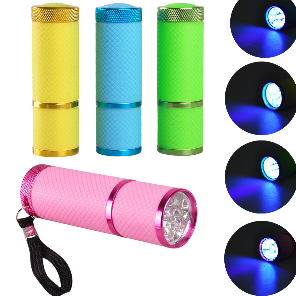 Promotional Gift Multi Color UV LED Torch Small Baking Lamp Nail Polish Special Portable Kids Flashlight