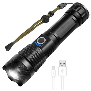 3000 lumen Zoomable Xhp50 Led 5 Modes 18650 Usb Charging Handheld Led Tactical Flashlight