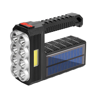 Multifunctional Torch Flash Light Handheld Searchlight Lamp Rechargeable COB Led Solar Flashlight