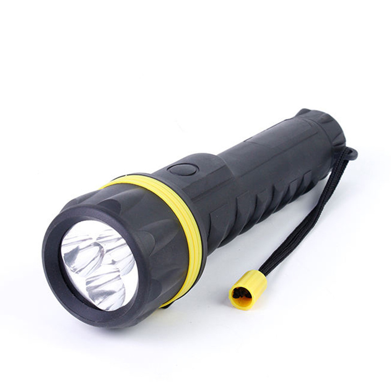 Cheap Household Portable Rubber Surface Lightweight Led Flashlight Torch Bright Plastic Rubber Flashlights