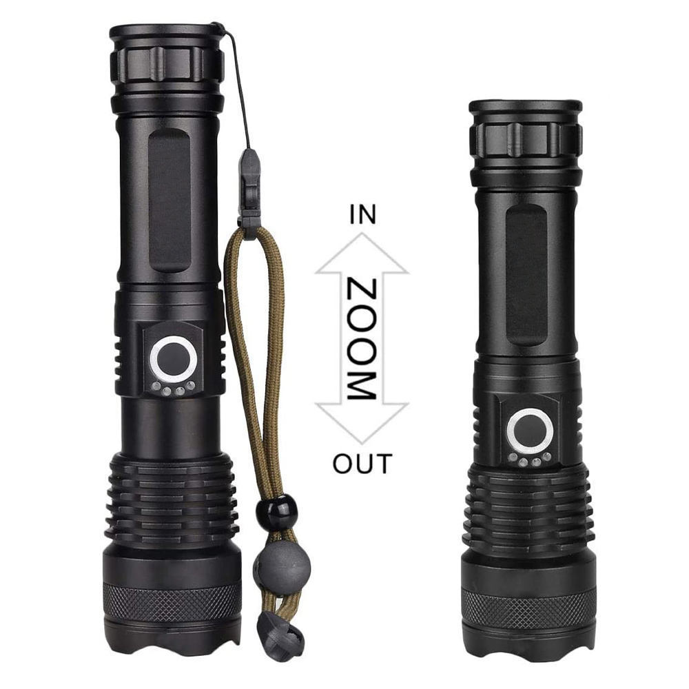 High Power P50 Flashlight Torches 1000 lumen Zoomable Flashlight xhp50 Outdoor Waterproof Rechargeable Led Tactical Flashlight