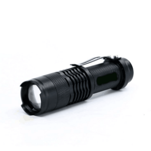 SK68 Zoomable Mini Torch Light Tiny Style AA Battery Powered Mini Led Tactical Flashlight With Clip