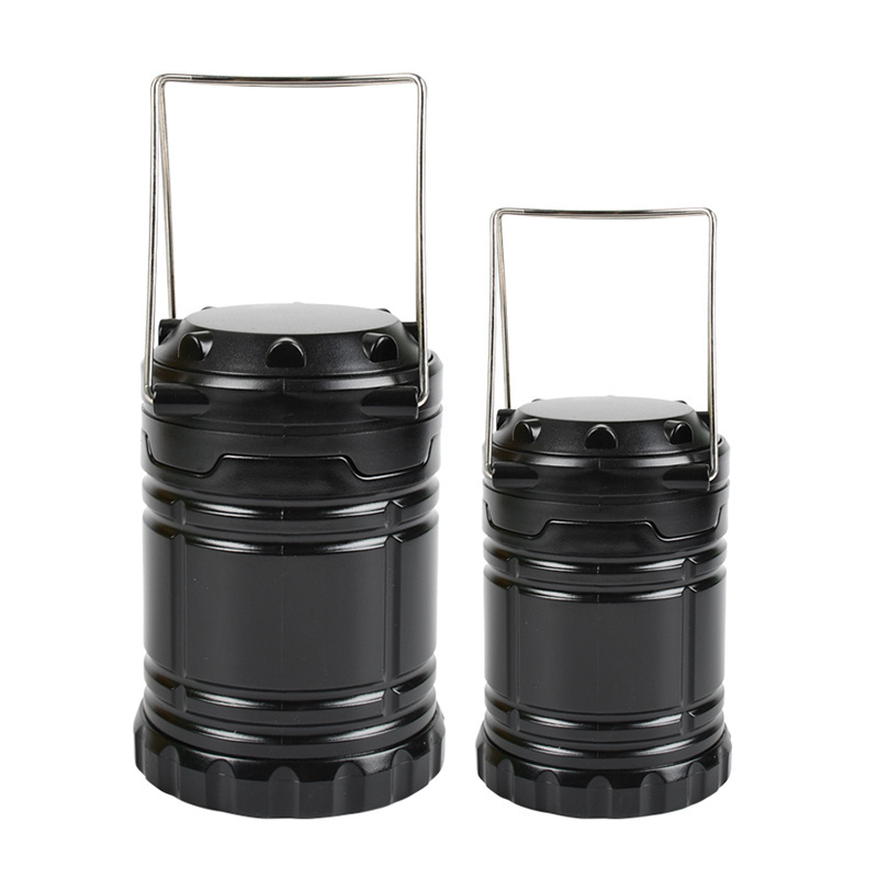 2 In 1 Retractable Portable Outdoor Light Flickering Flames Led Lantern Handheld Hanging Camping Light