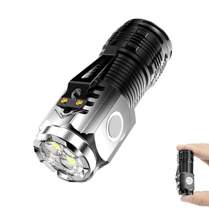 Usb Rechargeable Led Flashlight Pocket LED Small Super Bright Flash Light Powerful Mini Flashlight with Clip