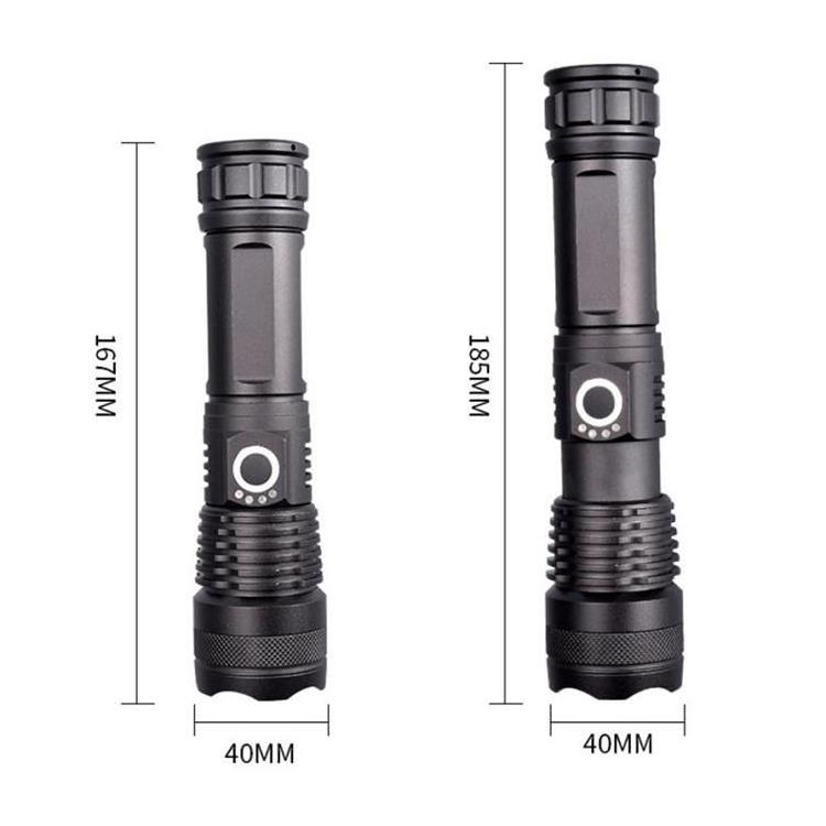 P50 Led Aluminum Flashlight USB Charge 1000 lumen Portable Flashlight for Outdoor Camping Emergency Hiking Travel