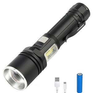 Outdoor Adventure White Laser Aluminum Alloy Usb Rechargeable Flashlight For Night Work Camping Emergency Lighting