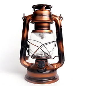 Bronze Old-Fashioned Oil Lamp Kerosene Lamp Portable Outdoor Lantern for for Home Outdoor Decoration