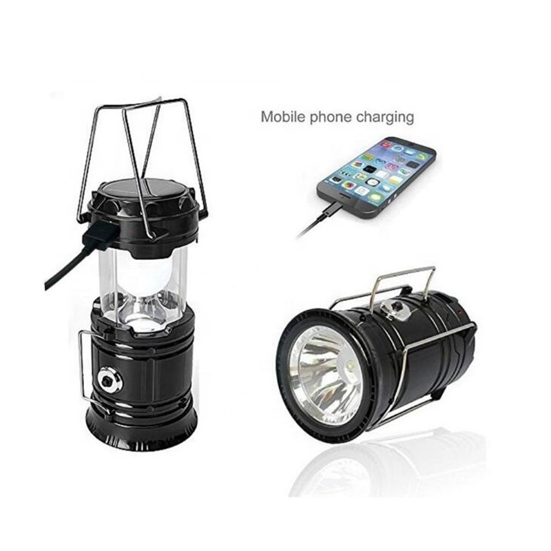 Solar Telescopic Camping Light 18650 Battery Solar Power Outdoor Led Tent Camping Lantern