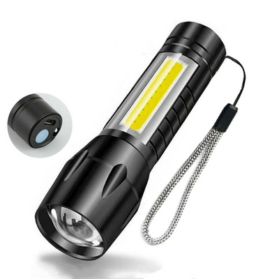 Portable Rechargeable Zoom LED Flashlight XPE Flash Light Torch Lantern 3 Light Modes Camping Mini Led Flashlight