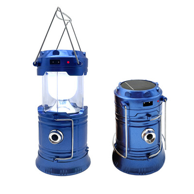 Collapsible Portable LED Camping Lantern Telescopic Outdoor Tent Lamp USB Solar Camping Lantern