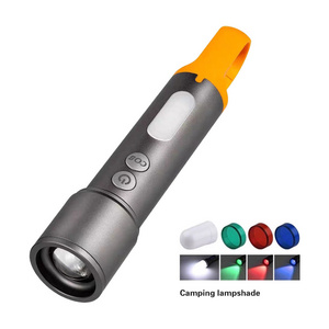 White Laser Led Flashlight 18650 charge Multifunctional Outdoor Camping Hunting Strong Light Tactical Flashlight with Side Light