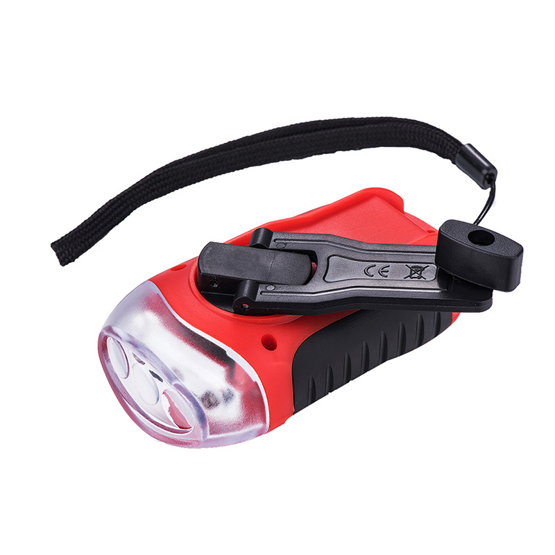 Rechargeable Mini ABS Materials Hand Crank Dynamo Led Flashlight