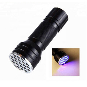 21 Led Money Detector Uv Torch Light 395 nm Black Light Led Flashlights For Dog Urine Bed Bug