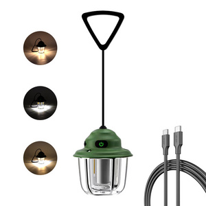 Hot Sale Rechargeable Small Tent Light Outdoor Hanging Retro Lantern Waterproof Led Camping Lanterns