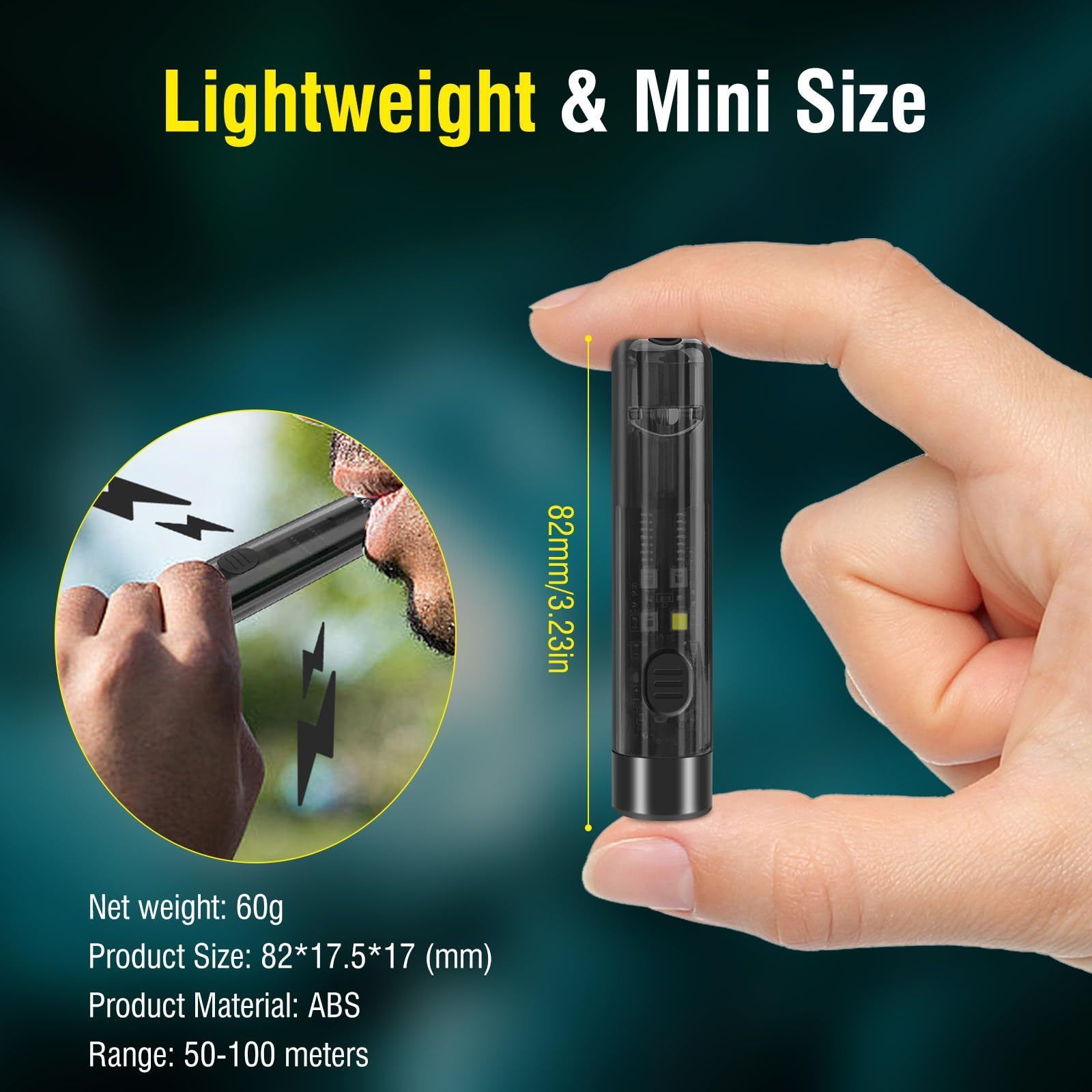 USB-C Rechargeable Keychain EDC Flashlight 100 Lumens Pocket Mini Flashlight with 5 Light Modes for Camping and Emergencies