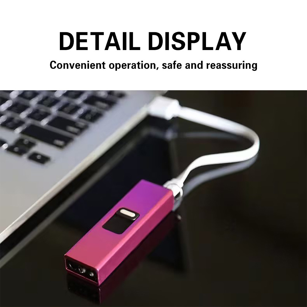 Mini Flashlight Key Chain Flashlight Usb Charging Outdoor Lighting Camping Waterproof Lighter Flashlight