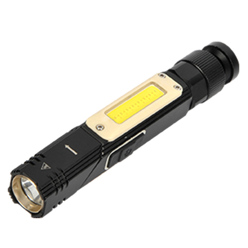 Aluminum Headlamp Flashlight 90 Degree Rotatable Head Usb Charging Outdoor COB Led Work Torch Light