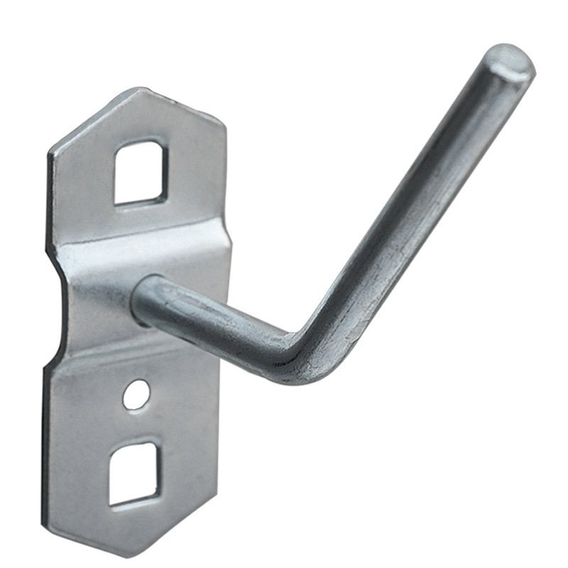 Metal Tool sleeve hook for hanging  hardware tool on  square hole plate pegboard or garage tool wall pegs