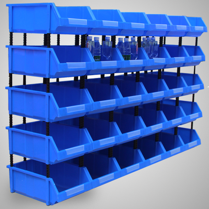 Stackable plastic spare parts storage warehouse work parts shelving for bin