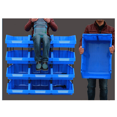 warehouse picking plastic stackable small parts box  industry storage bin with dividers