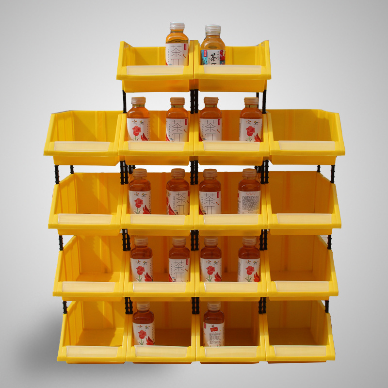 Stackable plastic spare parts storage warehouse work parts shelving for bin