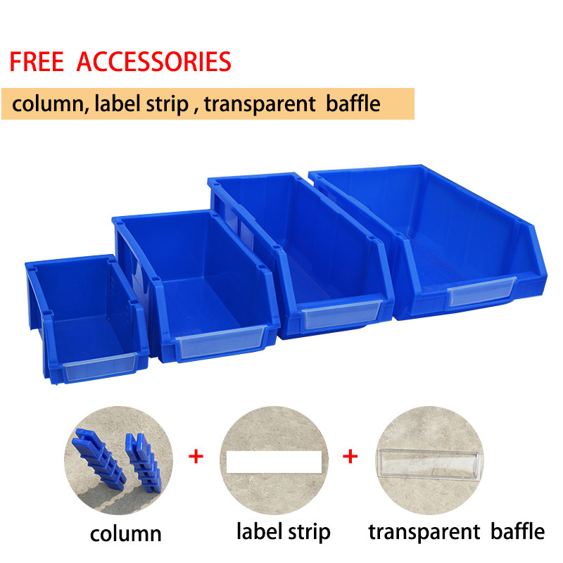 warehouse picking plastic stackable small parts box  industry storage bin with dividers