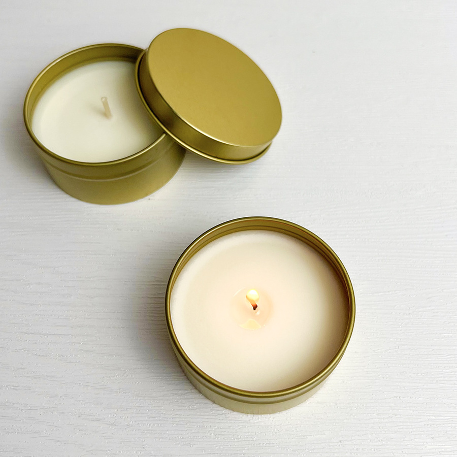 Cheap Custom Wholesale Luxury Scented Small Candles Gift Set Decorative Wax Tin Cans Soy Wax Candles