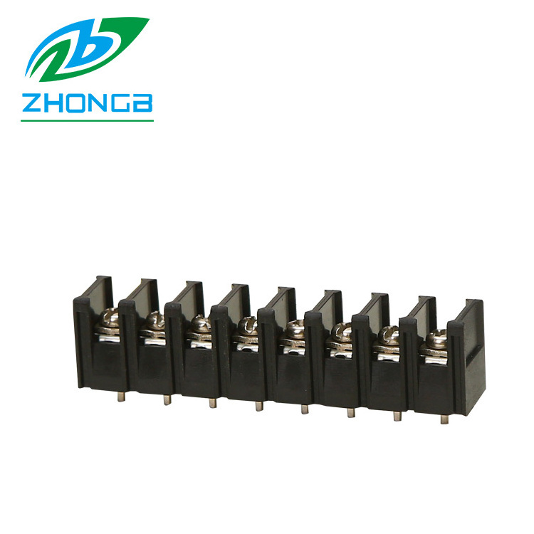 ZB208C pitch 7.62mm quick connect copper test bus-bar pcb barrier screw terminal blocks connectors