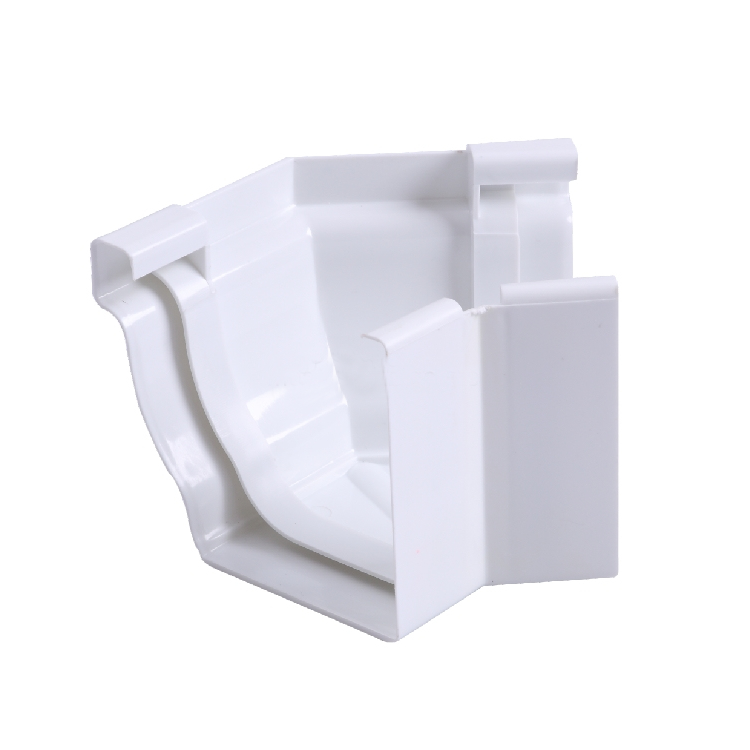 Plastic/PVC Square Rainwater Gutter Fitting 5.2 inch 65 degree elbow