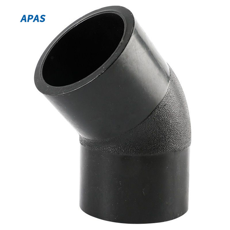 APAS china factory 45 degree Quick Connect Hdpe Pipes Fittings Pe Pipe Compression Fitting Irrigation Fitting For Hdpe Pipe