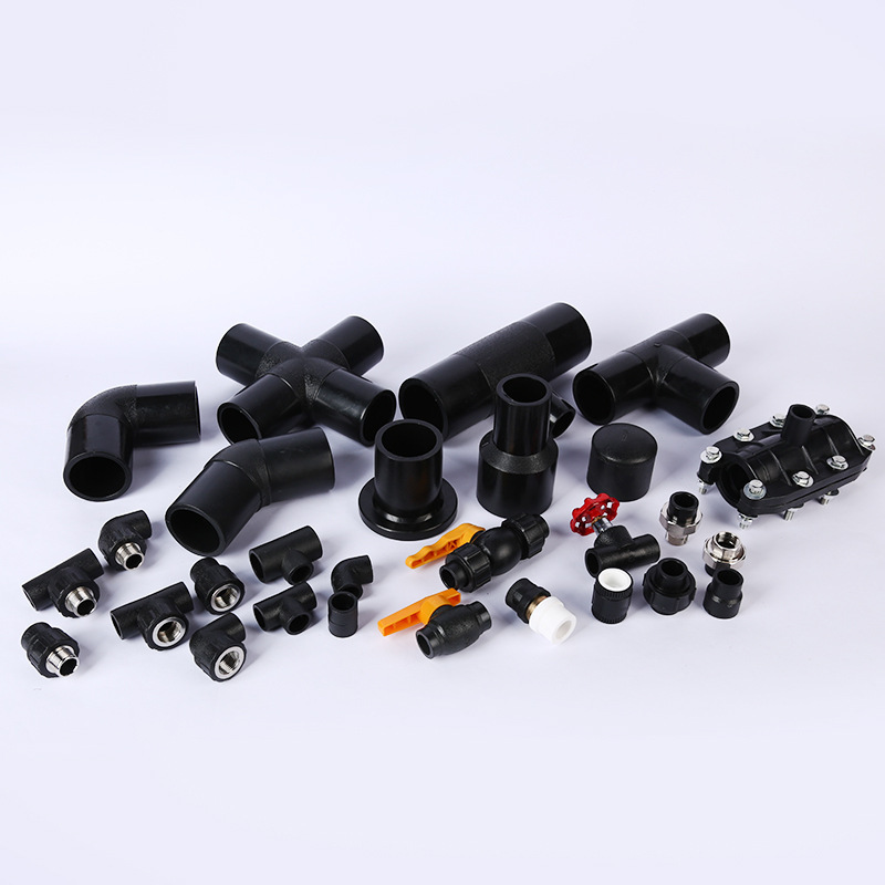 High quality PE  pipe fittings HDPE butt welding 45 degree elbow for water supply