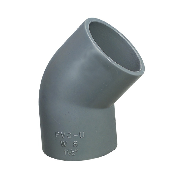 Pressure/Plastic/PVC fittings last price plastic pipe fittings customized SCH40 45 degree ELBOW