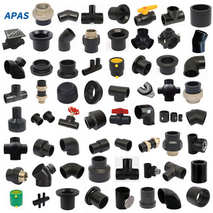 APAS China Factory Price All Types HDPE Pe Pipe Fitting  Fittings  For water supply drainage HVAC Aquaculture Gas Submarine