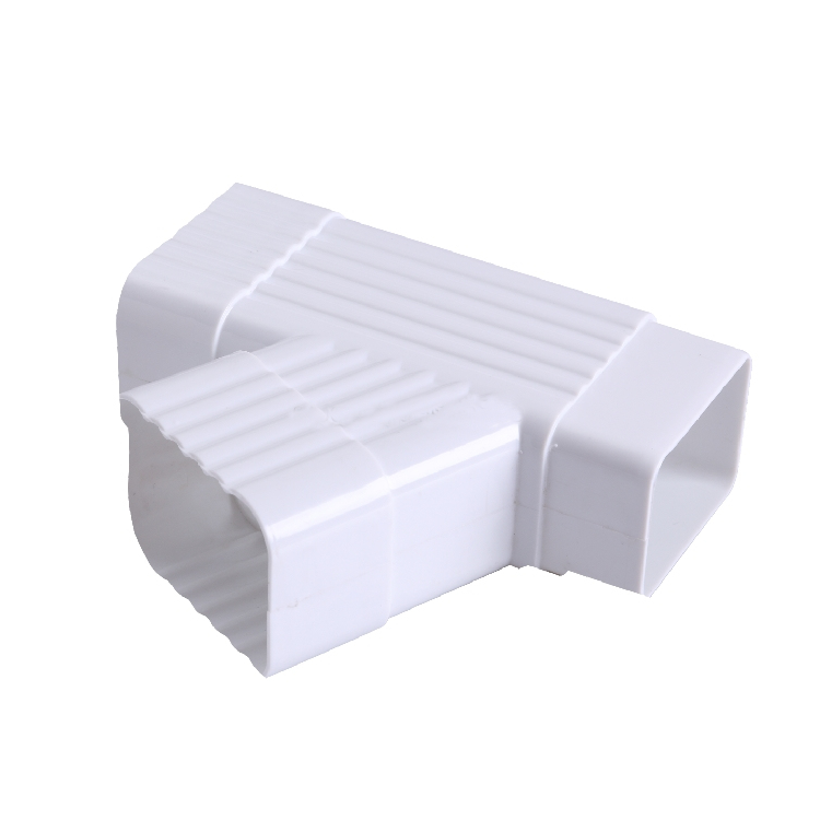 Plastic/PVC Square Rainwater Gutter Fitting 5.2 inch 65 degree elbow