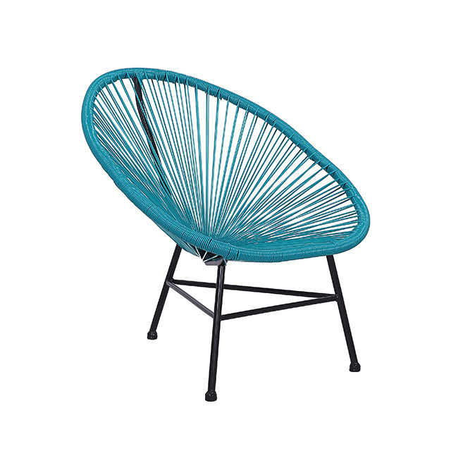 Garden chair Metal PE rattan chair with triangle legs Acapulco chair set