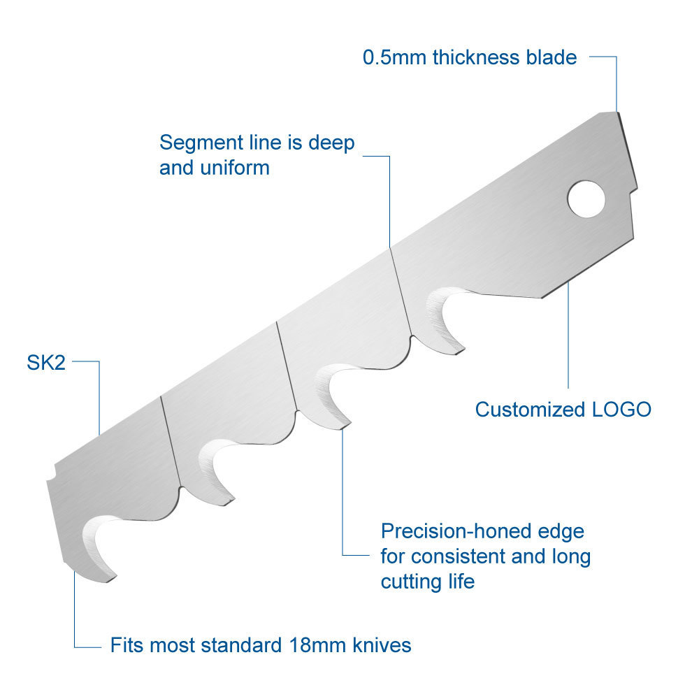 long time using snap off hook carpet concave blade