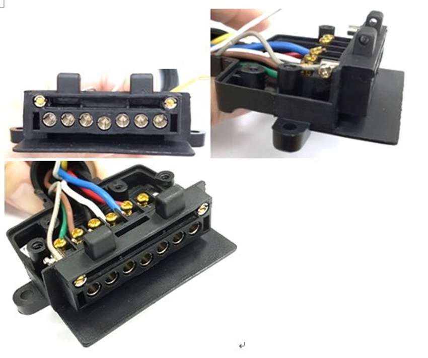 Cheapest flat connector Australia plastic12v  7 pin trailer plug  flat adapter socket with reed switch open circuits connector