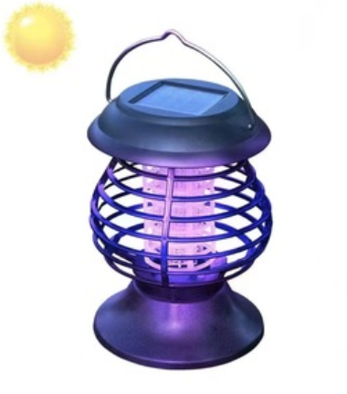 Solar Powered LED Lamp Insect Trap Bug Zapper Mosquito Killer Lantern