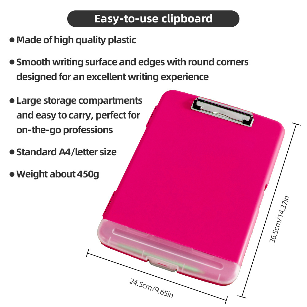 customization printed waterproof A4 size folding storage sublimation blanks clipboard