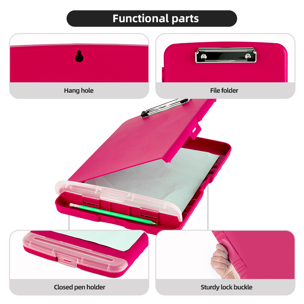 customization printed waterproof A4 size folding storage sublimation blanks clipboard