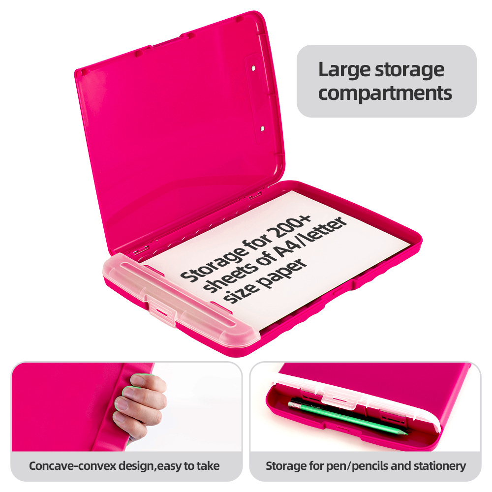 customization printed waterproof A4 size folding storage sublimation blanks clipboard