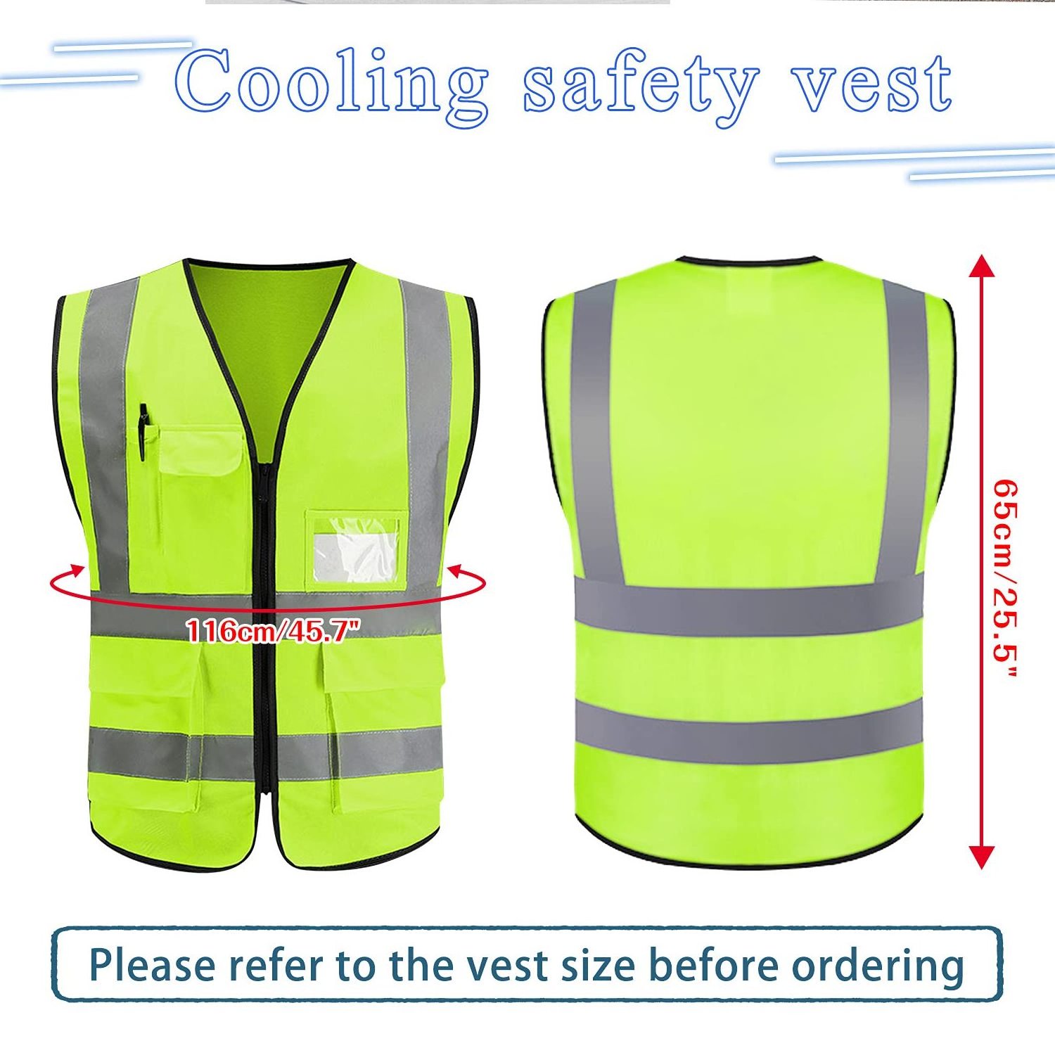 Men Women Outdoor Work Fishing Climbing Cycling Cooling Vest Cool Ice Vest with cooling Ice packs for Heat Relief