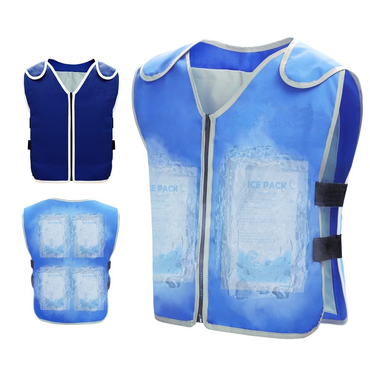 Cooling Vest for Men&Women Hot Weather,Ice Reflective Vest with 24 PCS Ice Packs,Cooling Clothes for Work in the Heat