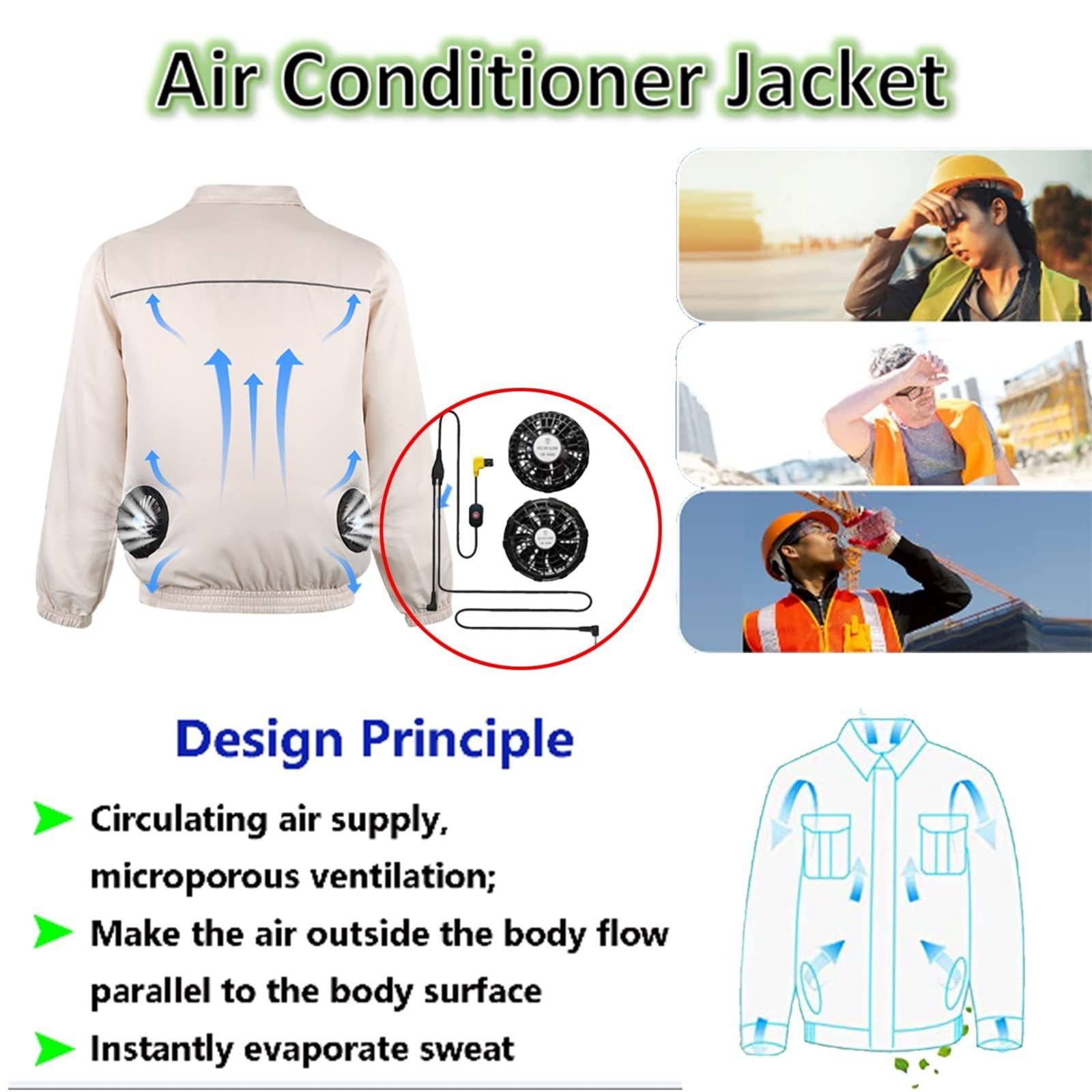 Air Conditioned Cooling Fan Vest Summer Smart Cool Fishing Suit Breathable Sun Protection Jacket Shirt